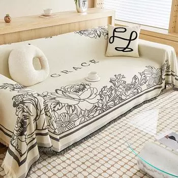 Универсальное полотенце для дивана Nordic Four Seasons, нескользящее простое пылезащитное полотенце для дивана, чехол для дивана с цветком, встроенное полотенце 180*130cm