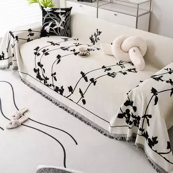 Универсальное полотенце для дивана с полным покрытием, универсальное цельное противоскользящее покрытие, приятное для кожи, пылезащитный чехол из синели, легко чистить и поддерживать 180x130cm1pcs