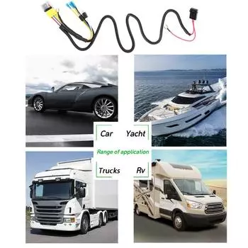 Универсальное реле звукового кабеля 12 В/24 В для крепления на решетке звуковых сигналов мотоцикла, проводная проводка 12V