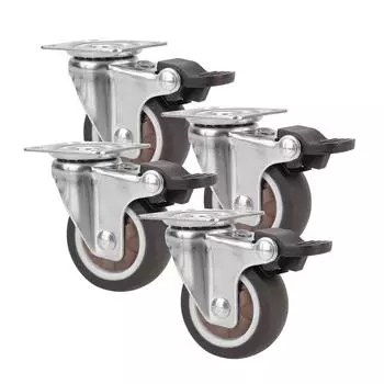 Универсальное роликовое колесо мягкое резиновое колесо 1/2 дюйма для платформы тележка кресло аксессуар поворотный ролик 4 шт мебельный ролик