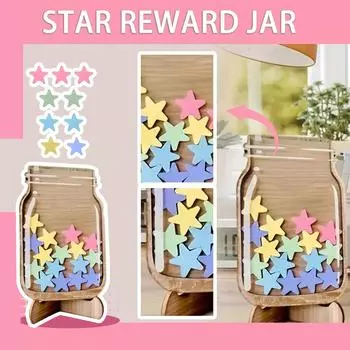 Универсальное стекло, звездные очки, персонализированное стекло, мотивирующее стекло для хорошего поведения, чтобы поощрять детей в школе или дома One Size