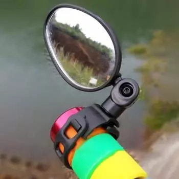 Универсальное велосипедное заднее зеркало с ремнем, прозрачный эффект заднего вида, удобное безопасное зеркало на руле, принадлежности для велоспорта чёрный
