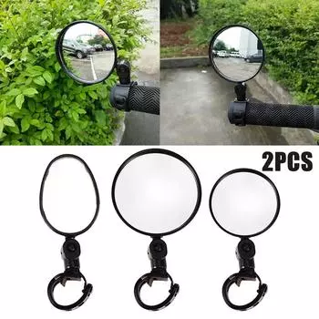 Универсальное велосипедное зеркало на руле, зеркало заднего вида для велосипеда, мотоцикла, вращение на 360 градусов, регулируемое для езды на велосипеде, велосипедное зеркало