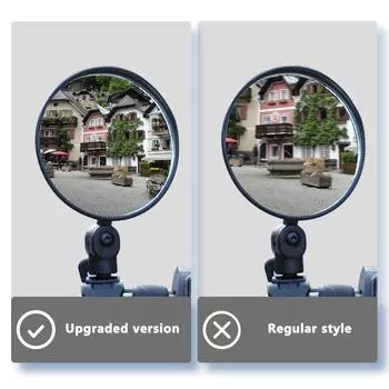 Универсальное велосипедное зеркало заднего вида круглой формы овальной формы регулируемое вращение широкоугольный руль заднего вида для шоссейного велосипеда MTB 8cm чёрный