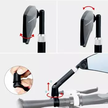 Универсальное велосипедное зеркало заднего вида, прозрачное, широкоугольное, с отражателем заднего вида, регулируемое на руль, левое и правое зеркало