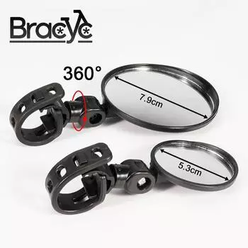 Универсальное велосипедное зеркало заднего вида, регулируемое поворотное широкоугольное велосипедное зеркало, зеркала заднего вида для MTB, аксессуары для дорожного велосипеда 1 PCS Diameter 5.3cm
