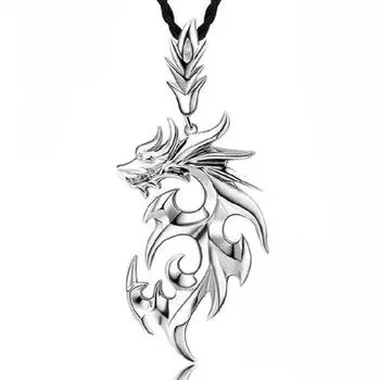 Универсальное винтажное ожерелье с привлекательной маленькой подвеской в форме дракона