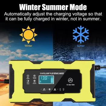 Универсальное зарядное устройство для автомобильных аккумуляторов 12 В 6 А, зарядное устройство для смарт-грузовиков, мотоциклов, импульсное зарядное устройство для ремонта свинцово-кислотных аккумуляторов с сухим гелем