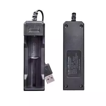 Универсальное зарядное устройство на 1 слот USB 3,7 В для интеллектуальной зарядки литий-ионных аккумуляторов 18650 26650 14500 16340
