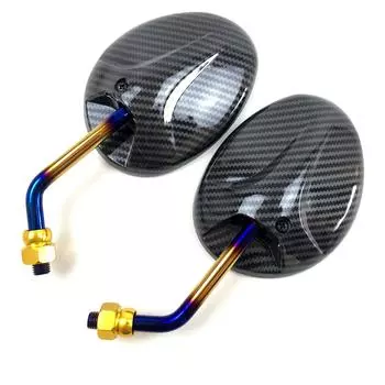 Универсальное зеркало для мотоцикла, скутера, электронного велосипеда, зеркала заднего вида, выпуклое зеркало сзади, 10 мм, карбон B