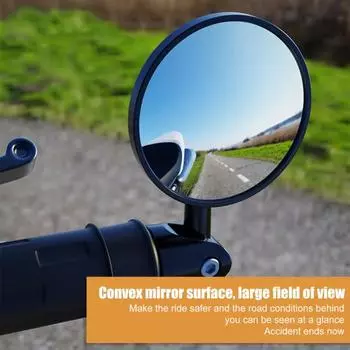 Универсальное зеркало на руле мотоцикла, широкоугольное, простая установка, безопасная езда A