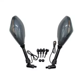 Универсальные 10 мм зеркала заднего вида для мотоцикла со светодиодным поворотником для BMW S1000RR K1200S R1200ST F800GT F800ST R1200GS