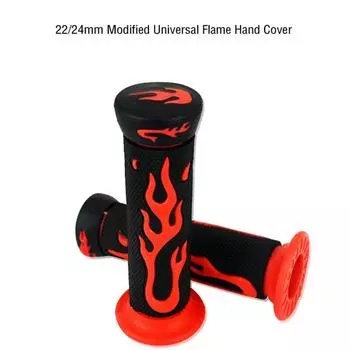 Универсальные 22 мм резиновые ручки с пламенной ручкой, детали для велосипеда, пара пламенных мягких TPR ручек мотоцикла, ручки красный