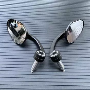 Универсальные 2 шт./пара зеркал заднего вида для мотоцикла 7/8 боковое зеркало на руль для мотоцикла Cafe Racer высокого качества чёрный