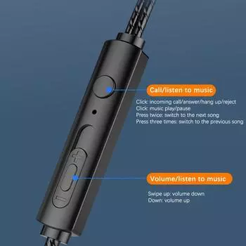 Универсальные 3,5-миллиметровые проводные наушники-вкладыши стереонаушники гарнитура с микрофоном