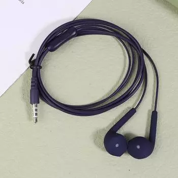 Универсальные 3,5 мм стерео наушники-вкладыши с матовым покрытием, спортивные музыкальные наушники-вкладыши, проводная гарнитура, наушники с микрофоном для Xiaomi Huawei Samsung фиолетовый