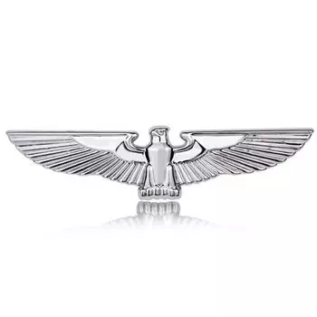 Универсальные 3D наклейки для автомобиля, металлический значок с изображением орла, украшение для кузова автомобиля, боковая маркировка серебряный