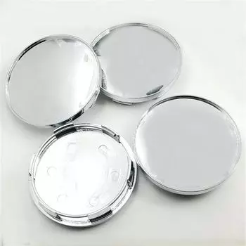 Универсальные 4 шт. 68 мм Хромированные Серебристые АБС Автомобильные Колпаки на Центр Ступицы Колеса