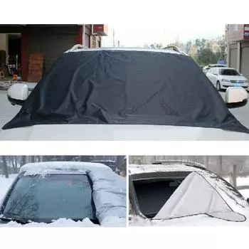 Универсальные автомобильные чехлы на переднее лобовое стекло предотвращают замерзание снега, лед, пыль, мороз, солнцезащитный козырек, многофункциональный авто 01