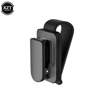 Универсальные автомобильные держатели для солнцезащитных очков, магнитный кожаный держатель для очков, держатель для очков с билетами, аксессуары для автомобильных козырьков серебряный