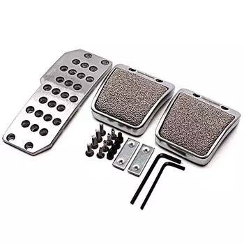 Универсальные автомобильные накладки на педали. Противоскользящие утолщенные резиновые накладки из алюминиевого сплава. 322 Automatic чёрный