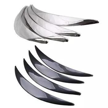 Универсальные автомобильные расширители крыльев автомобиля, 4 шт., защита для бровей, очень широкие колесные арки кузова Chrome