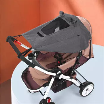 Универсальные аксессуары для детских колясок Солнцезащитный козырек Защита от ультрафиолета Солнцезащитный козырек для коляски Чехол для детской коляски Солнцезащитный козырек для детского автокресла темно-серого