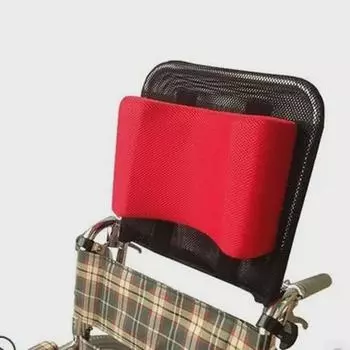 Универсальные аксессуары для инвалидных колясок: Регулируемый подголовник и улучшенная подушка для спины красный