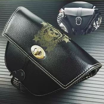 Универсальные аксессуары Треугольная синтетическая кожаная боковая сумка для мотоцикла для квадроциклов Cafe Racer