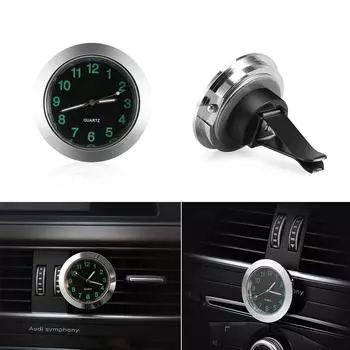 Универсальные часы-указатели, удобные автомобильные часы с вентиляционным отверстием, автомобильные кварцевые часы чёрный