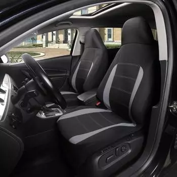 Универсальные чехлы на автомобильные сиденья с полным покрытием, универсальные четырехместные, дышащие и термостойкие серый