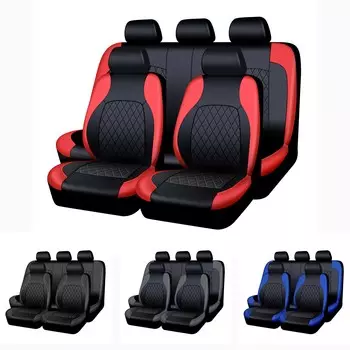 Универсальные чехлы на автомобильные сиденья, черные модные спортивные чехлы на сиденья, тканевые чехлы для автомобильных сидений из ПВХ, универсальные аксессуары для интерьера красный