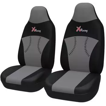 Универсальные чехлы на передние сиденья, совместимые с подлокотниками, чехлы на передние автомобильные сиденья для большинства автомобилей, грузовиков, внедорожников, фургонов, чехлы на ковшеобразные сиденья с высокой спинкой