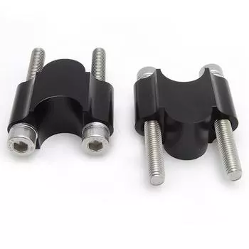 Универсальные черные алюминиевые мотоциклетные проставки для руля 1 1/8 с ЧПУ, подъем 28 мм