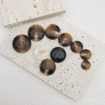 Универсальные черные резиновые пуговицы для свитеров, ветровок и пижам