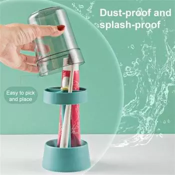 Универсальные держатели для зубных щеток 2 в 1, компактный полипропиленовый многофункциональный органайзер для хранения в ванной комнате для путешествий оранжевый