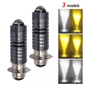 Универсальные двухцветные лампы для фар 12 В-80 В 2000 лм P15D H6 PX15D светодиодные фары для мотоцикла H6 для скутера и мотоцикла белый