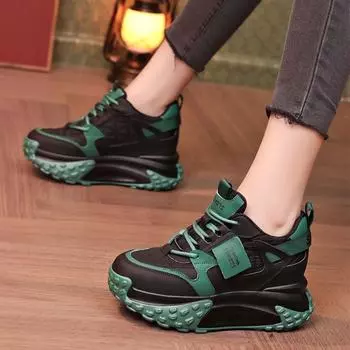 Универсальные дышащие одинарные туфли на толстой подошве, небольшие повседневные туфли 35