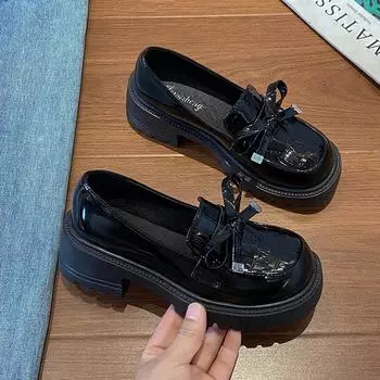 Универсальные кожаные туфли женские Sapato Maschio в британском стиле на плоской подошве на все сезоны, новая коллекция весна-осень 35