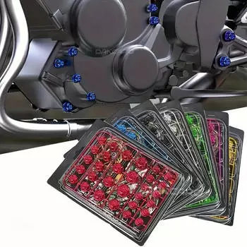 Универсальные красные колпачки для винтов двигателя мотоцикла, водонепроницаемые крышки гаек, хромированные протекторы болтов для велосипеда, автомобиля, велосипеда, головки корпуса, аксессуары для украшения One Size красный