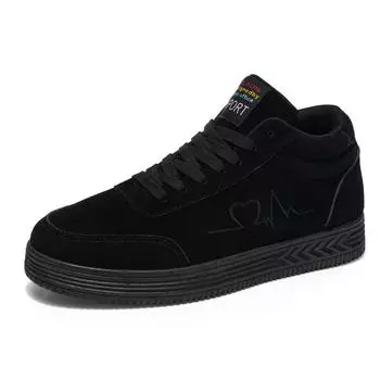 Универсальные лаконичные женские мужские осенне-весенние ботинки Ankel, высокие вельветовые кроссовки для мальчиков и девочек, для студентов, для прогулок, повседневные, на плоской подошве 35 чёрный