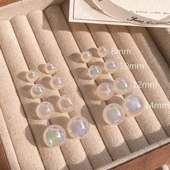 Серьги цвета русалки Advanced Sense Versatile Light Luxury Niche для женщин 1 pair(8mm)