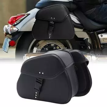 Универсальные мотоциклетные седельные сумки, боковые сумки для инструментов, сумки для хранения багажа, седельные сумки для Honda Yamaha Suzuki Harley 883, сумка на заднее сиденье чёрный