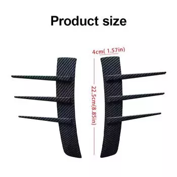Универсальные моторы, украшение на крыло автомобиля, защита от царапин, антистолкновений, наклейка на боковую розетку для имитации автомобиля из АБС-пластика чёрный