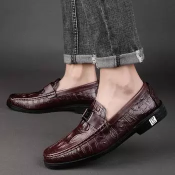 Универсальные мужские кроссовки для ходьбы, классические, из натуральной кожи, модные, высококачественные, повседневные туфли из коровьей кожи, лоферы ручной работы, мужская обувь 36 чёрный