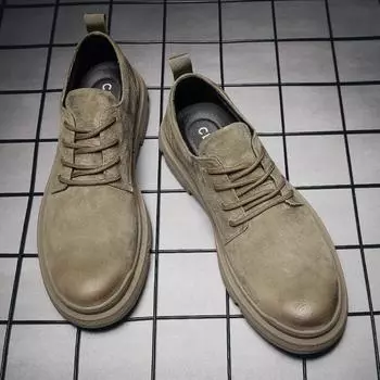 Универсальные мужские оксфорды на шнуровке, обувь для ходьбы на открытом воздухе, удобная повседневная обувь из кожи для мужчин, классическая деловая обувь 38 чёрный