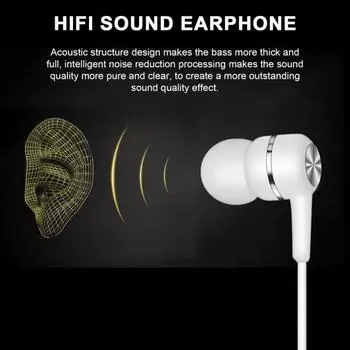 Универсальные наушники-вкладыши с четким качеством звонка, Hi-Fi звук, акустическая структура, диафрагма 10 мм, проводные наушники 3,5 мм розовый