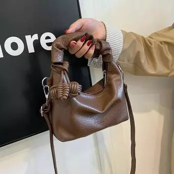 Универсальные однотонные сумки на плечо из полиуретана с застежкой-молнией для женщин, высококачественная новая лаконичная дорожная сумка через плечо