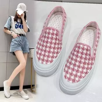 Универсальные парусиновые туфли на толстой подошве, женская обувь популярна в кампусе, легкая, дышащая, нескользящая, мягкая подошва не устает, женская тысяча 36