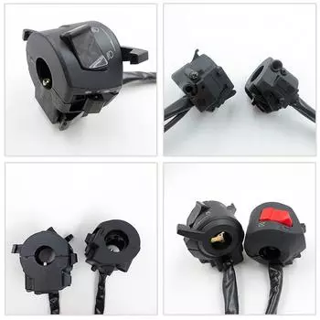 Универсальные переключатели на руль мотоцикла с клаксоном, поворотником, фарой, электрическим стартером, контроллером на руле Left